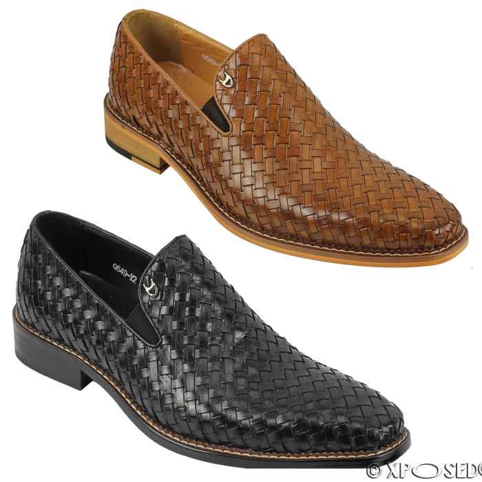 Woven mens dress shoes