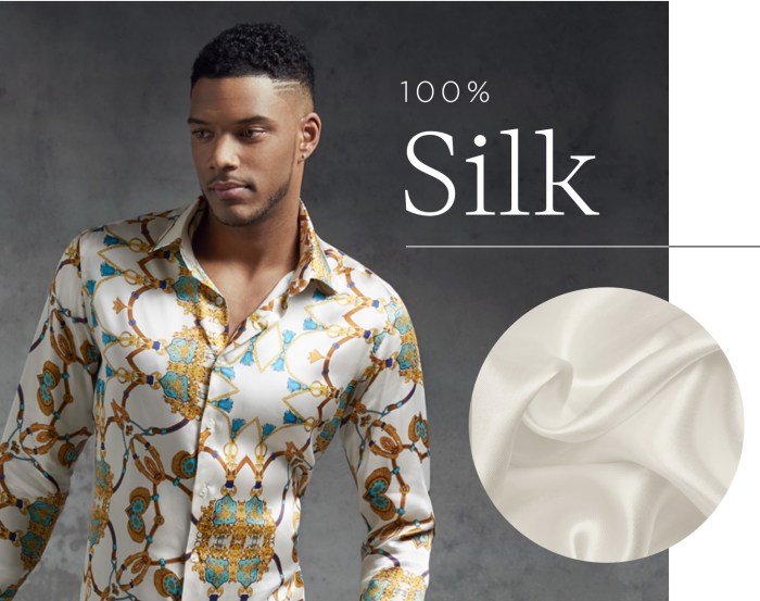 Mens designer silk dress shirts