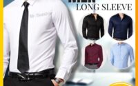 Mens slim white dress shirt