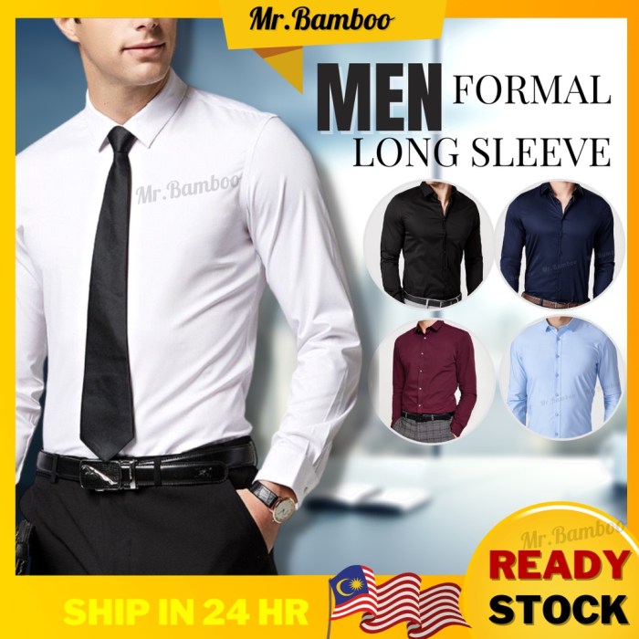 Mens slim white dress shirt