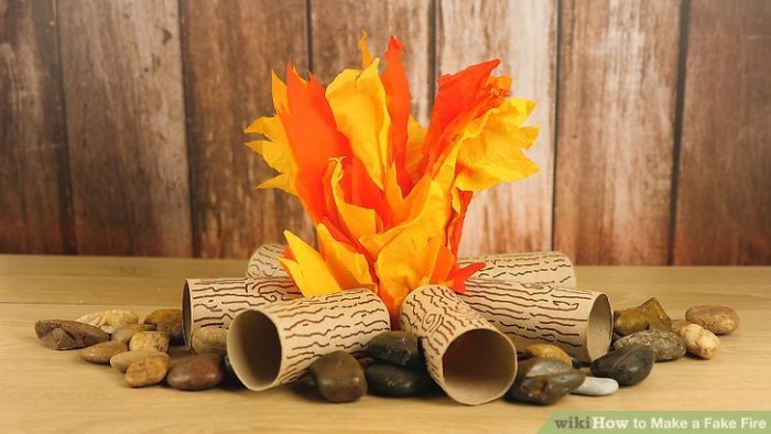 How to make a fake fire decoration