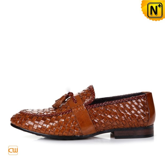 Woven mens dress shoes