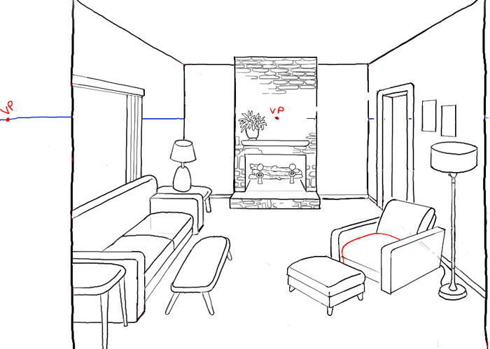 How to draw a room to decorate