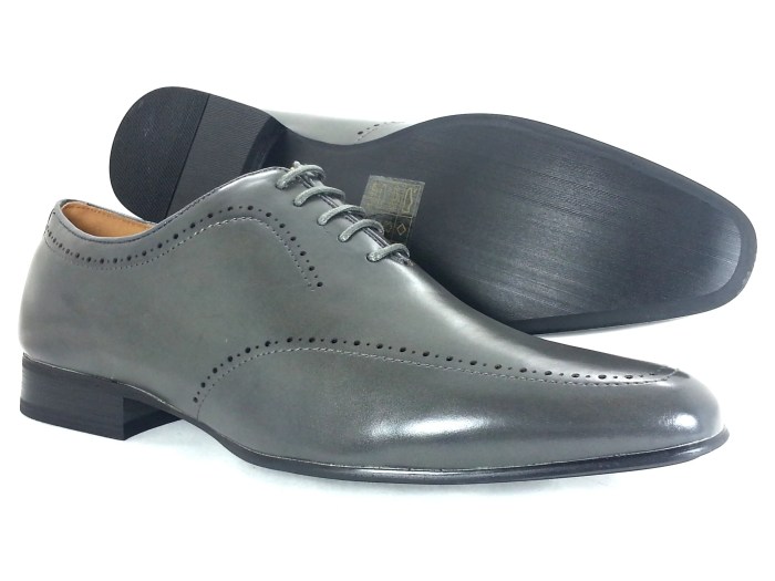 Mens grey and white dress shoes